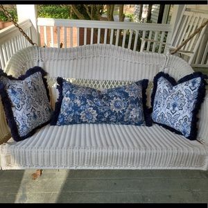 Fringed throw pillows